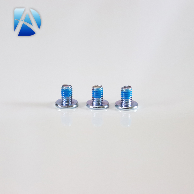 交叉头胶蓝色斑点线锁定防盗机螺钉