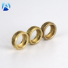 CNC 车削服务 精密加工黄铜圆螺母，带滚花金属螺纹嵌件
