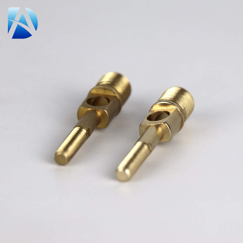 精密 CNC 加工黄铜串球头螺钉，带螺纹孔，适合定制应用