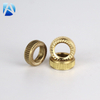 CNC 车削服务 精密加工黄铜圆螺母，带滚花金属螺纹嵌件