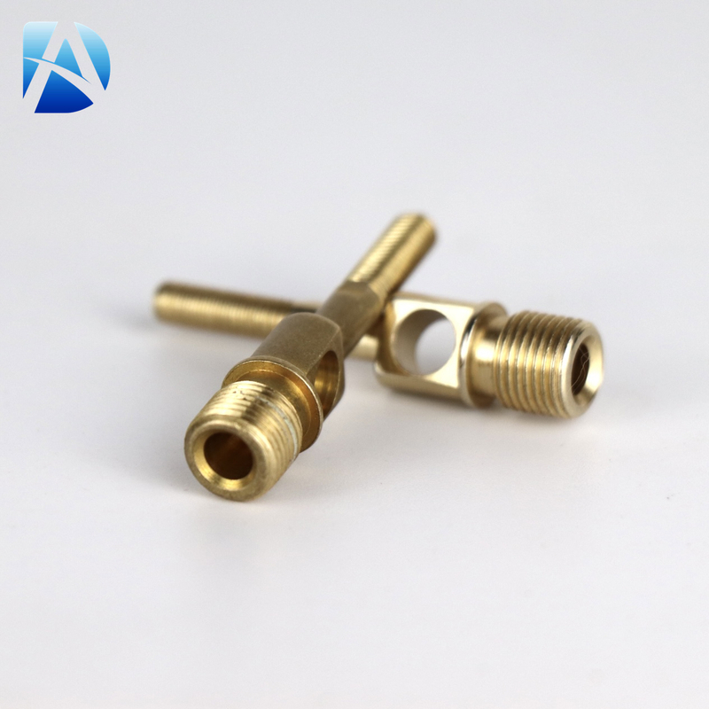 精密 CNC 加工黄铜串球头螺钉，带螺纹孔，适合定制应用